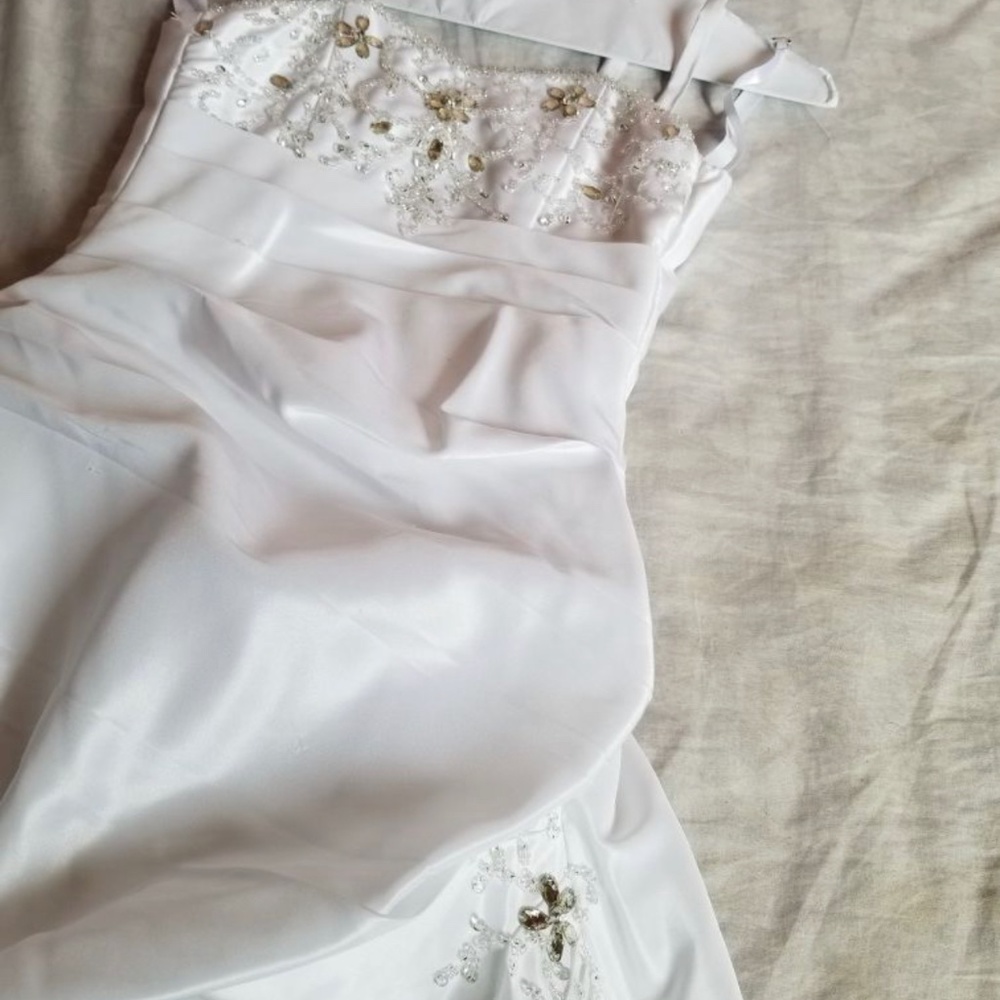 Custom made white miniature brides dress